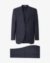 Corneliani Blue Glen Plaid Wool Suit In Blue