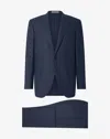 Corneliani Blue Micropatterned Wool Flannel And Cashmere Suit In Blue