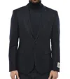 Corneliani Blue Notched Lapel Blazer In Blue