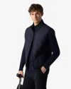 Corneliani Blue Padded Vest In Technical Fabric In Black