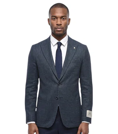 Corneliani Blue Peaked Lapel Blazer