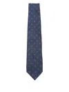 Corneliani Blue Silk Tie With Small Check Pattern In Blue