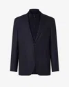 Corneliani Blue Single Breasted Stretch Wool Jacket With Detachable Vest In Blue