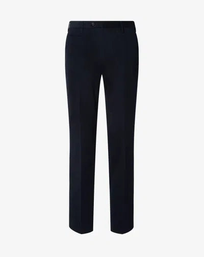 Corneliani Blue Stretch Cotton Cover Trousers