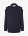 Corneliani Blue Stretch Technical Wool Field Jacket In Blue