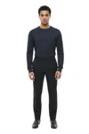Corneliani Blue Tailored Solid Pants In Blue