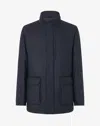 Corneliani Blue Technical Cashmere Field Jacket In Blue