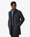 Corneliani Blue Technical Fabric Trench Coat In Blue