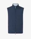 Corneliani Blue Technical Poplin Gilet In Blue