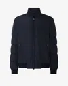 Corneliani Blue Techno Poplin Down Bomber Jacket In Blue