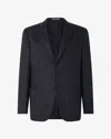 Corneliani Blue Unlined Cashmere And Silk Jacket In Blue