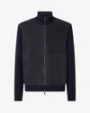 Corneliani Blue Unlined Two-fabric Jacket In Blue