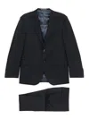 Corneliani Blue Virgin Wool Suit In Black
