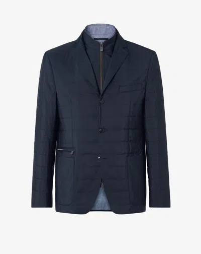 Corneliani Blue Water-repellent Jacket With Inner Vest