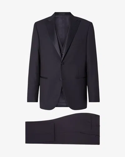 Corneliani Blue Wool And Silk Tuxedo