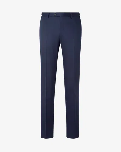 Corneliani Blue Wool And Stretch Cotton Trousers