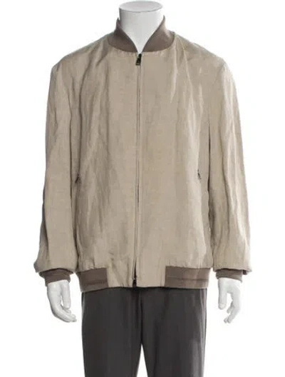 Pre-owned Corneliani Bomber Jacket In Neutral