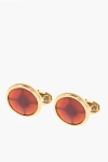 Corneliani Brass Cufflinks With Crystals