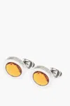 Corneliani Brass Cufflinks With Crystals