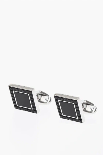 Corneliani Brass Cufflinks With Hematite Details