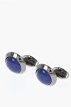 Corneliani Brass Cufflinks With Lapis Lazule