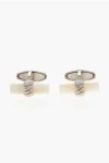 Corneliani Brass Cufflinks With Mother Of Pearl Detail Grösse Unica