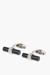 Corneliani Brass Cufflinks With Onyx Details