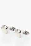 Corneliani Brass Cufflinks With Pearled Detail