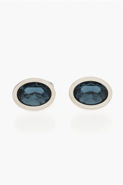 Corneliani Brass Cufflinks With Swarovskis Grösse Unica