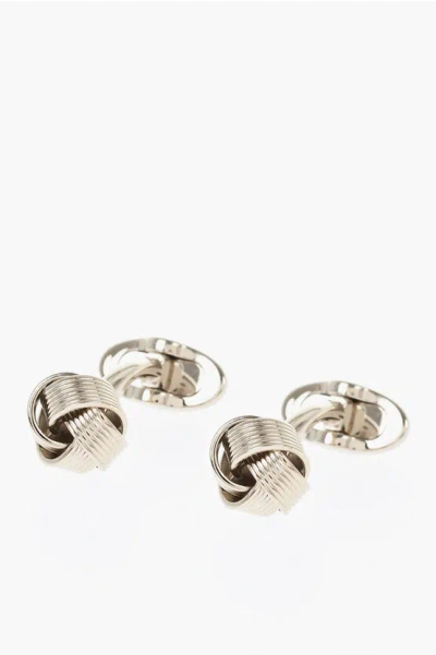 Corneliani Brass Cufflinks With Wool Ball Design