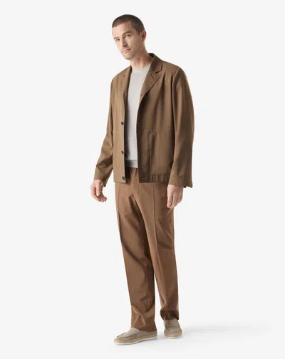Corneliani Brown 120's Stretch Wool Trousers