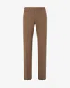 Corneliani Brown Cotton Gabardine And Cashmere Trousers In Brown
