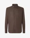 Corneliani Brown Cotton Jersey Shirt In Brown
