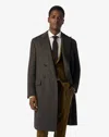 Corneliani Brown Double-breasted Coat In Wool Beaver And Cashmere In Brown