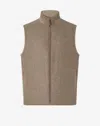 Corneliani Brown Micropatterned Wool And Cashmere Waistcoat In Brown