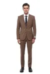 Corneliani Brown Notched Lapel Suit In Brown