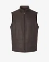Corneliani Brown Reversible Pure Wool Gilet In Brown