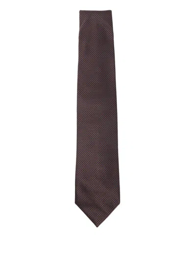 Corneliani Brown Silk Tie