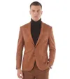 Corneliani Single-breasted Silk Blazer In Brown