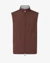 Corneliani Brown Technical Poplin Gilet In Brown