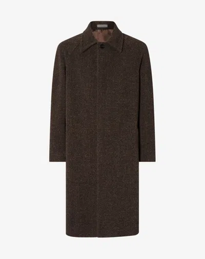 Corneliani Brown Technical Wool Coat
