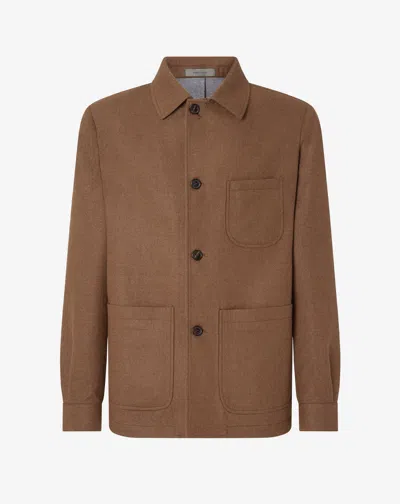 Corneliani Brown Wool And Silk Jacket