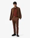 Corneliani Burned Earth Pure Wool Chinos In Brown