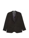Corneliani Button-fastening Blazer In Brown