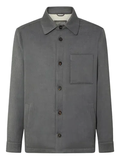 Corneliani Button-fastening Overshirt In Gray
