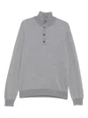 Corneliani Button-fastening Sweater In Gray