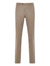 Corneliani Button-fastening Trousers In Brown