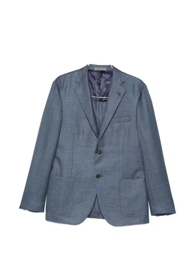 Corneliani Button Single-breasted Jacket In Blue