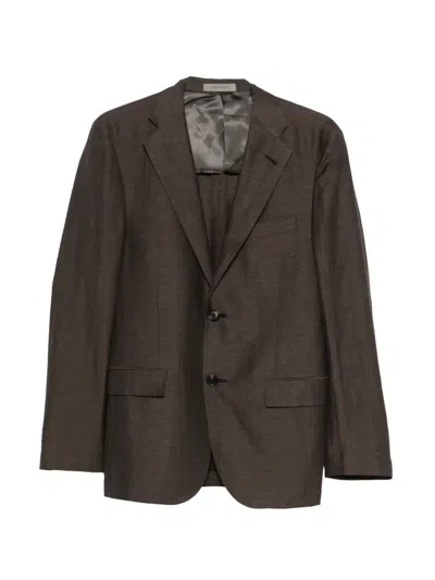 Corneliani Button Suit In Brown