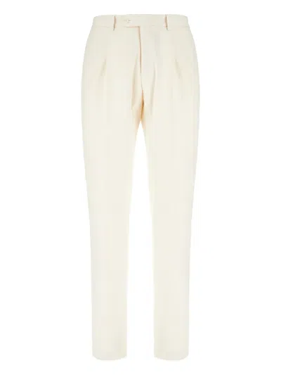 Corneliani Button Trousers In White